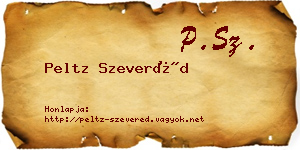 Peltz Szeveréd névjegykártya